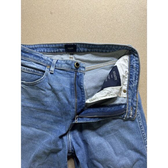 Khaite The Vivian High Rise Modern Bootcut Jeans in Blue Cotton size 32 $400 - Picture 7 of 9